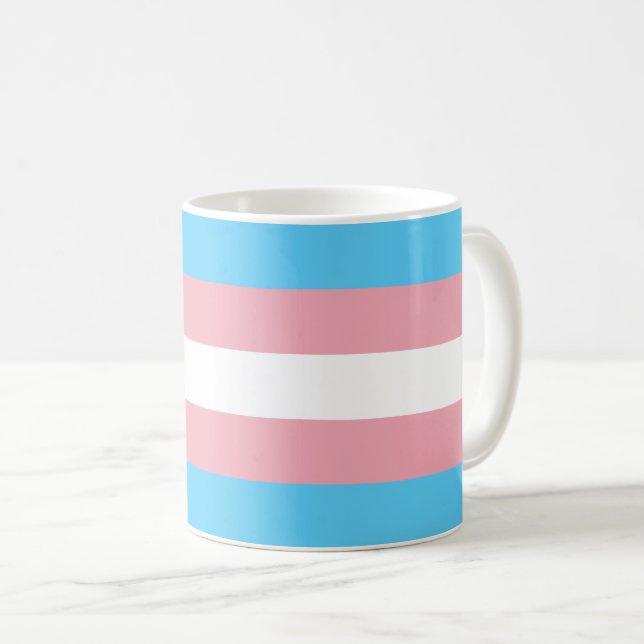 Mug Indicateur de la fierté transgenre (Devant droit)