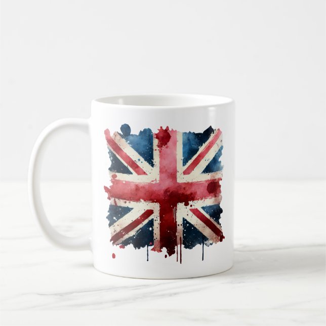 Mug Indicateur Union Jack aquarelle (Gauche)