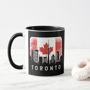 Mug Indicateur Vintage de Toronto Canada Skyline