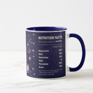 Mug Indication nutritionnelle du zodiaque/Scorpio