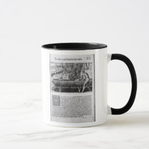 Mug Indiens de la Virginie faisant des bateaux de