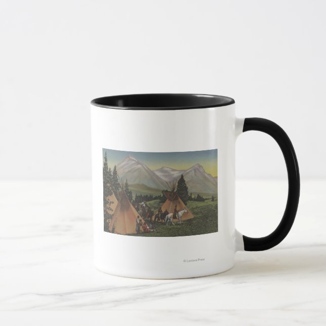 Mug Indiens du Nord-Ouest de retour de la chasse (Droite)