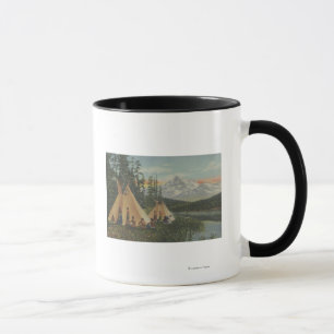 Mug Indiens du nord-ouest - deux Teepees s'approchent