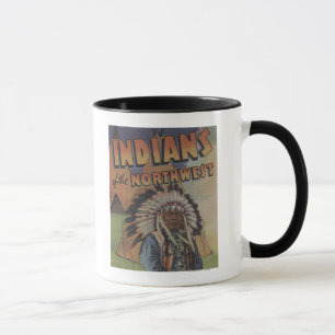 Mug Indiens du Nord-Ouest - Indian Chief & Teepee