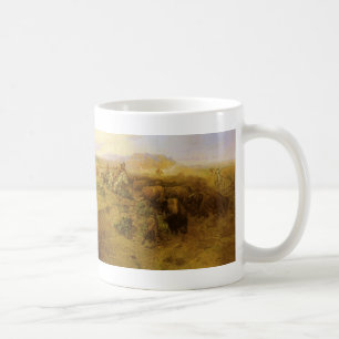 Mug Indiens vintage, chasse aux buffles par CM Russell