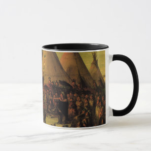 Mug Indiens vintages, Sioux War Council par Catlin