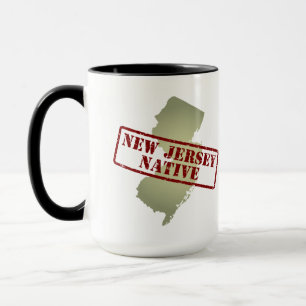 Mug Indigène de New Jersey embouti sur la carte