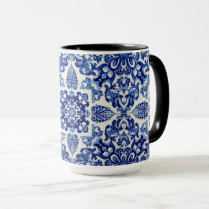 Mug Indigo Azulejo Bleu Portugais Lisbonne Talavera