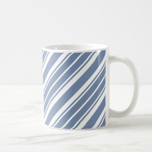 Mug Indigo Bleu et blanc cueillette de café rayé