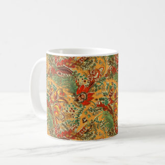 Mug Indonesian Batik Balinese Style Yellow Orange