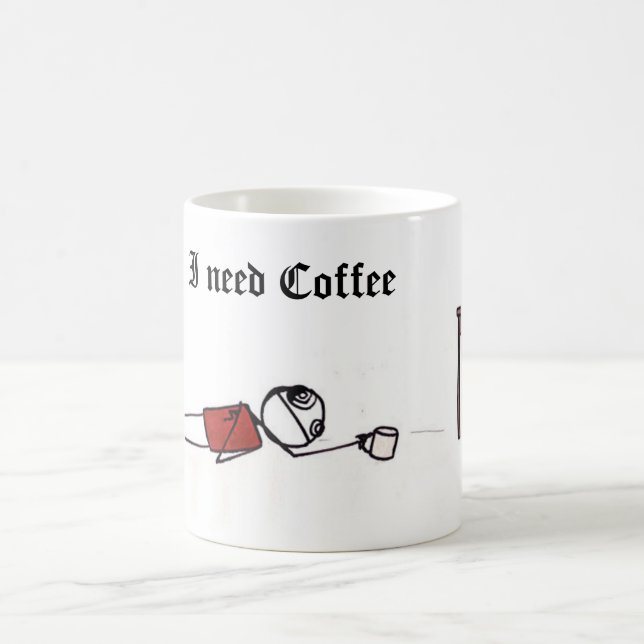 Mug ineedcoffee, j'ai besoin de café (Centre)