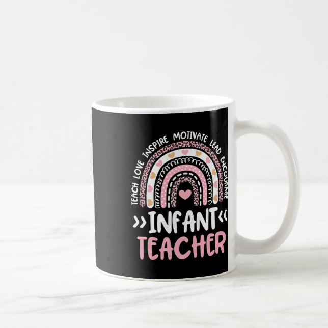 Mug Infant Teacher Cute Tie Dye Rainbow Heart Daycare  (Droite)