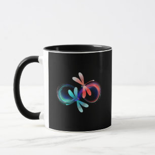 Mug Infini avec des libellules lumineuses