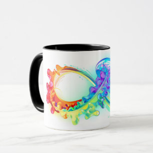 Mug Infini avec méduse arc-en-ciel