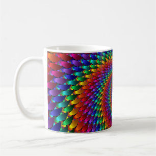 Mug Infini de fractale de spirale d'arc-en-ciel de gay