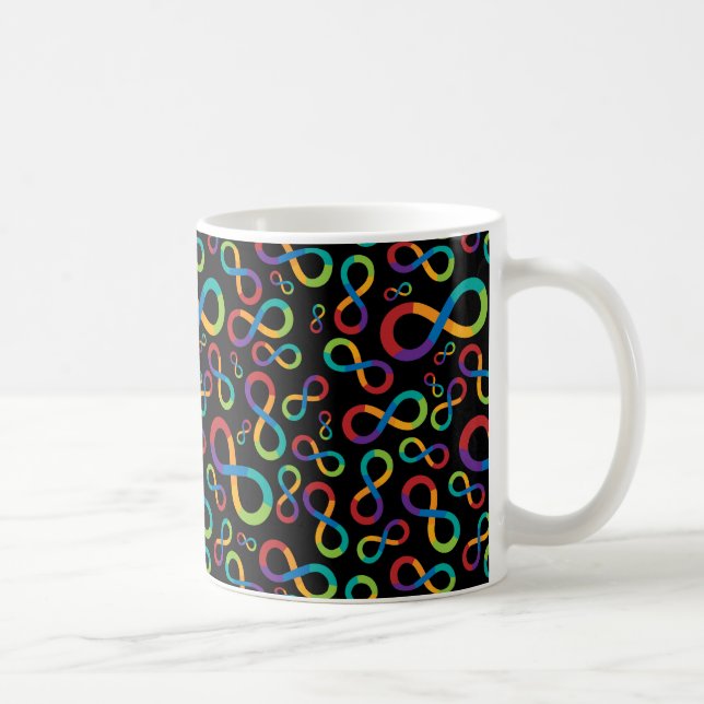 Mug Infini Neurodiversity d'arc-en-ciel d'autisme (Droite)