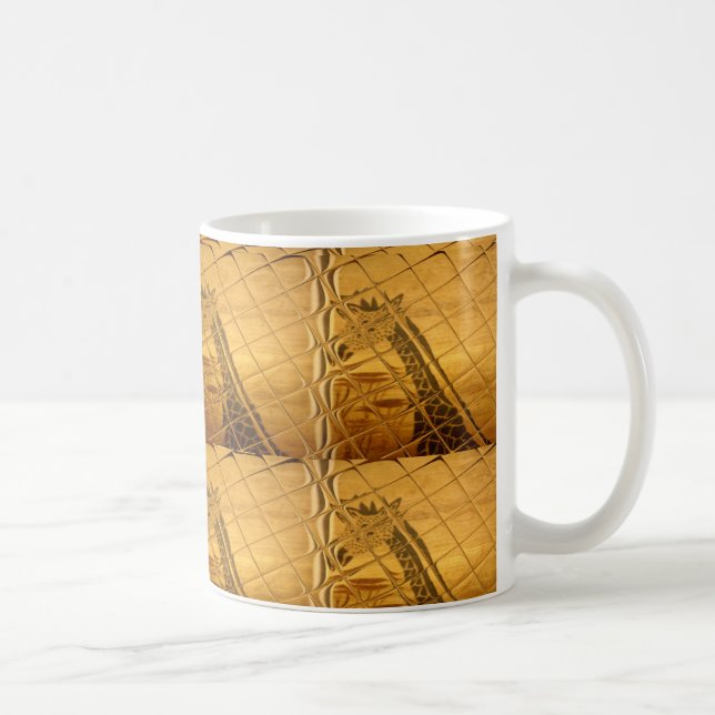 Mug Infinie Golden Giraffe Animal Motif Art Imprimer (Droite)