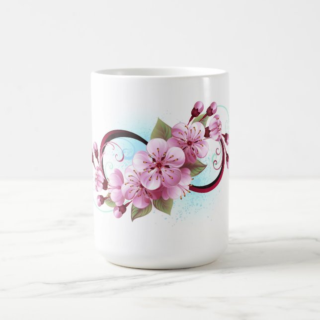 Mug Infinité avec les fleurs Sakura (Centre)