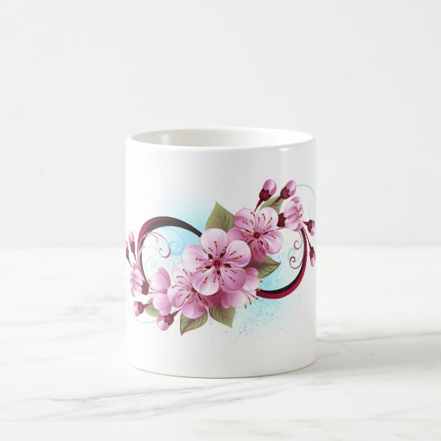 Mug Infinité avec les fleurs Sakura (Centre)