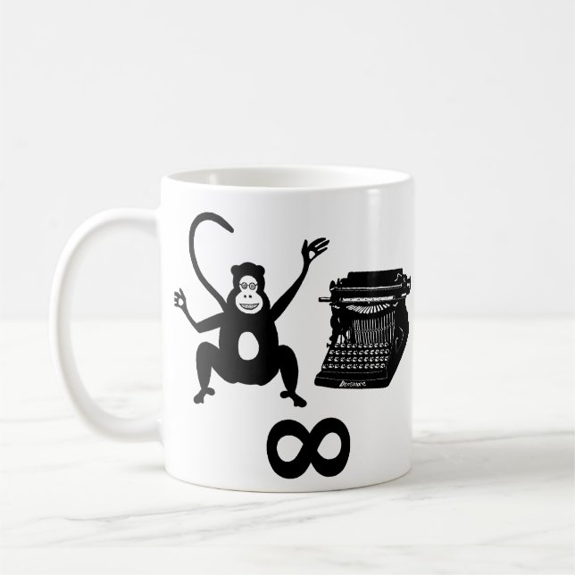Mug Infinité de la machine à écrire à singe (Gauche)