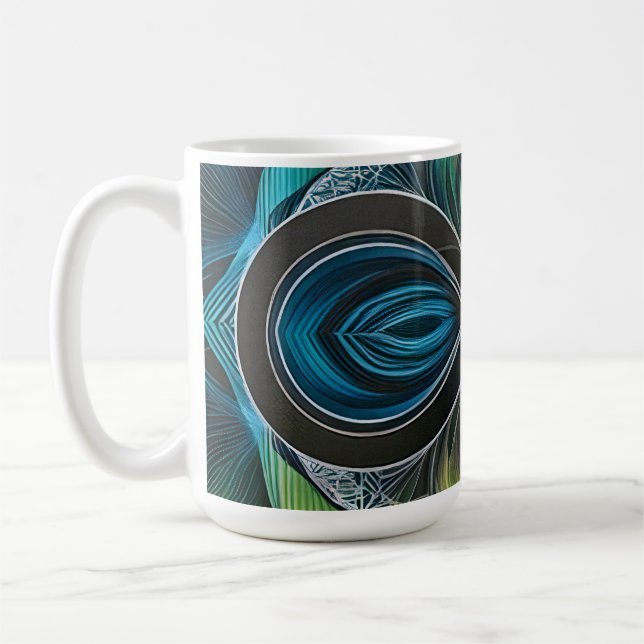 Mug Infinity Mandala African Tribal Mask Abstrait (Gauche)