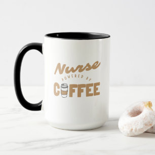 Mug Infirmière alimentée par le café drôle