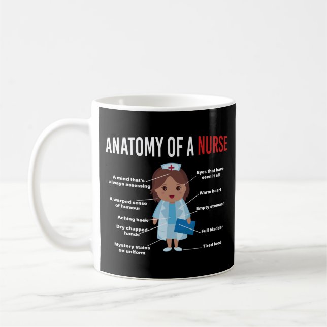 Mug Infirmière Anatomie D'Une Infirmière (Gauche)
