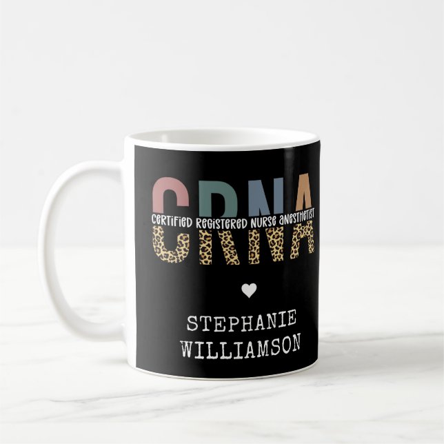 Mug Infirmière anesthésiste certifiée CRNA personnalis (Gauche)