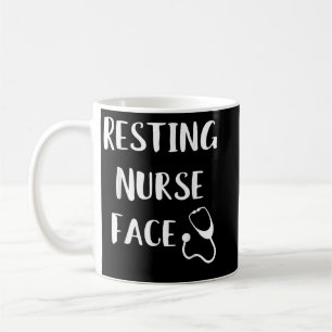 Mug Infirmière au repos Visage drôle RN ER Cadeau Noël