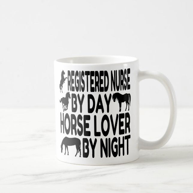 Mug Infirmière autorisée de Cheval Lover (Droite)