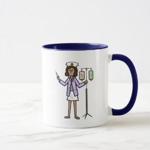 Mug Infirmière avec sacs IV et seringue
