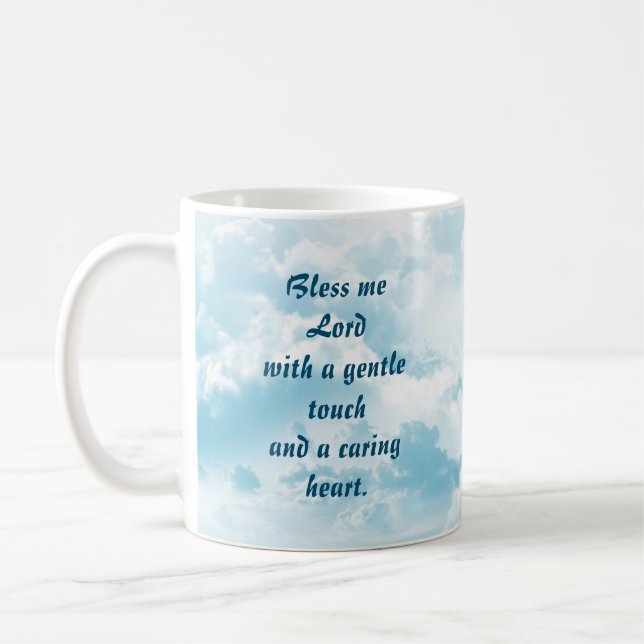 Mug Infirmière Bénédiction, Touche douce et Coeur de s (Gauche)
