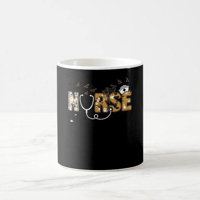 Mug Infirmière Cadeau Halloween avec Citrouille Boo Sp (Centre)