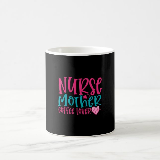 Mug Infirmière Cadeau Infirmière Mère Café Lover (Centre)