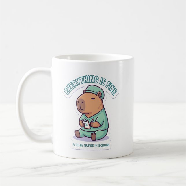 Mug Infirmière capybara sarcastique (Gauche)