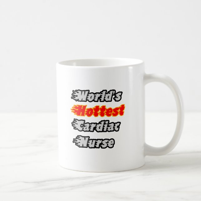 Mug Infirmière cardiaque la plus chaude du monde (Droite)