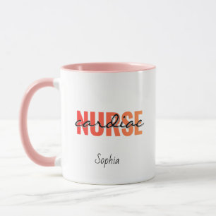 Mug Infirmière cardiaque personnalisée
