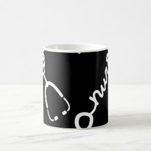 Mug Infirmière cardiaque Stéthoscope Cœur Cardiologie