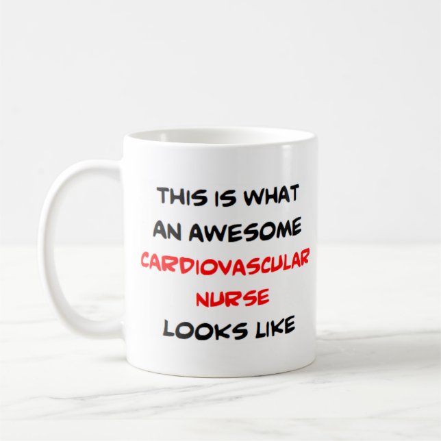 Mug infirmière cardiovasculaire, génial (Gauche)