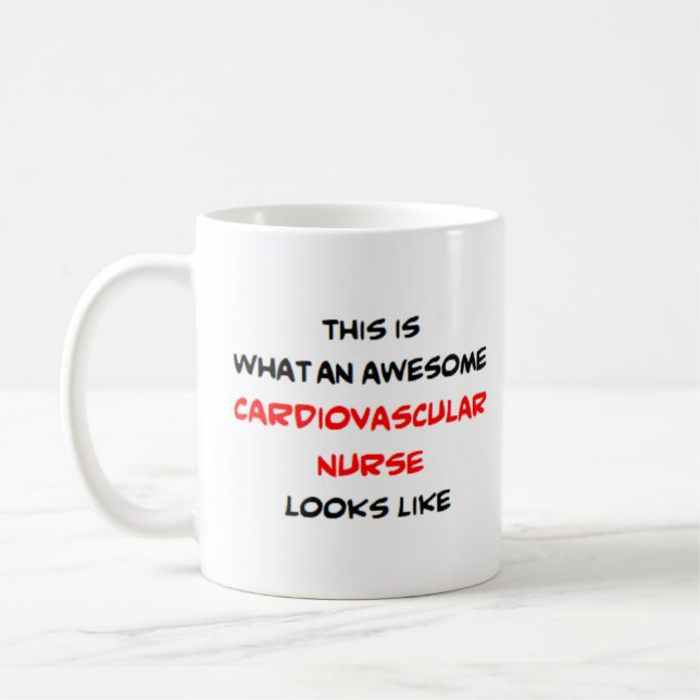Mug infirmière cardiovasculaire, génial (Gauche)