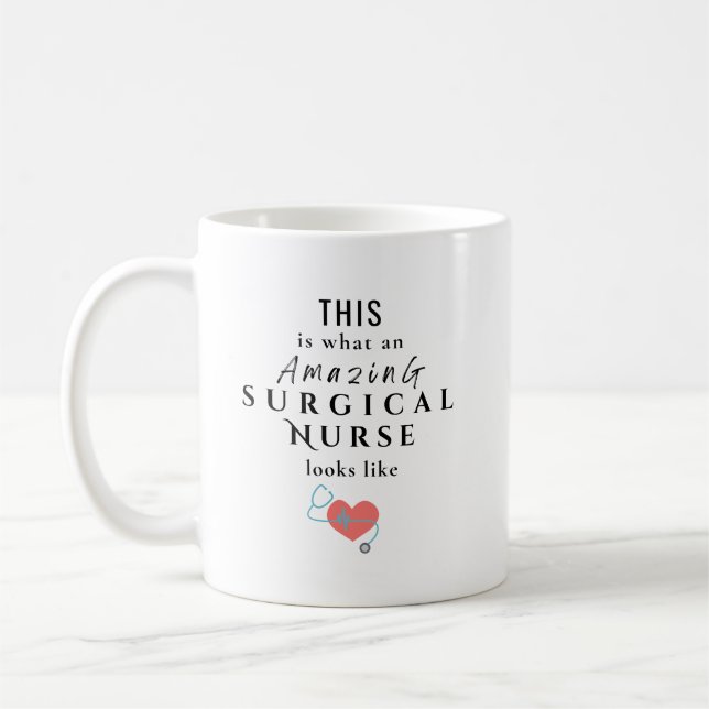 Mug Infirmière Chirurgicale Incroyable Personnalisée (Gauche)