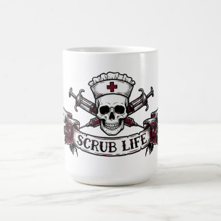 Mug Infirmière crâne tatouage extrême Vie de blouse