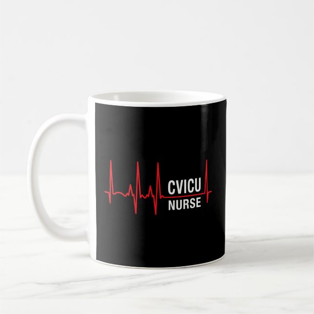 Mug Infirmière Cvicu Cardiovasculaire Icu Infirmière C (Gauche)
