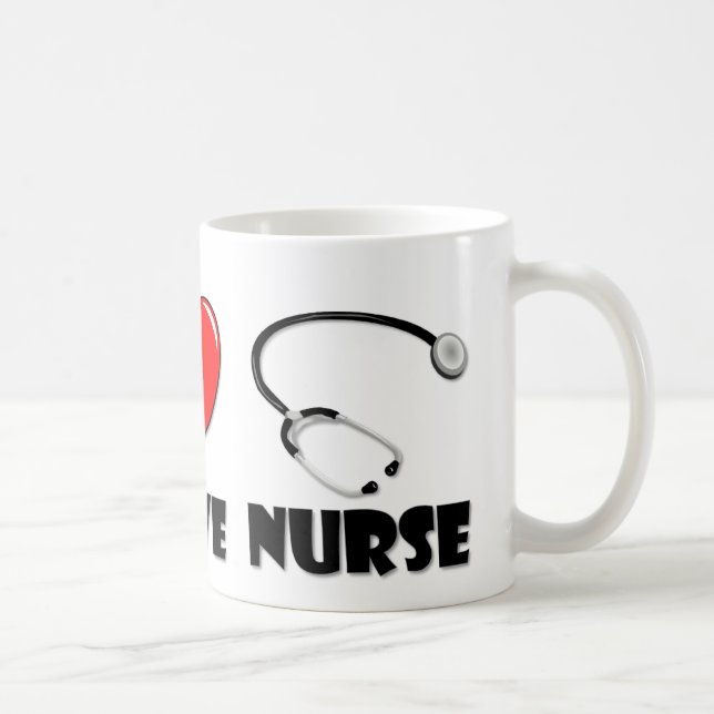 Mug Infirmière d'amour de paix (Droite)