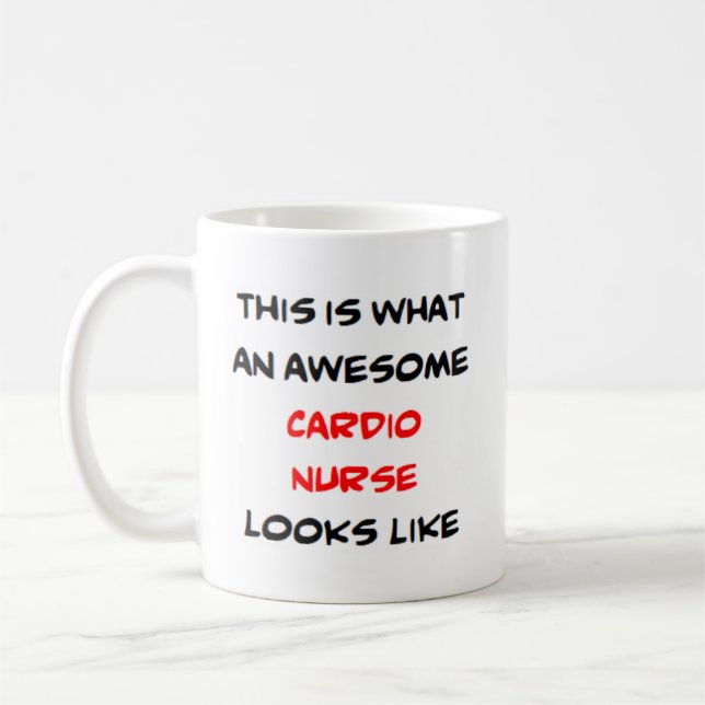 Mug infirmière de cardio, génial (Gauche)