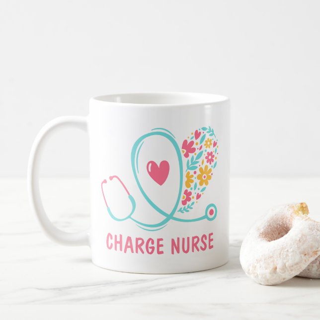 Mug Infirmière de charge cadeau (Avec donut)