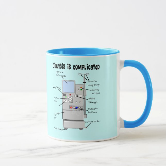Mug Infirmière de dialyse/cadeaux drôles de (Droite)