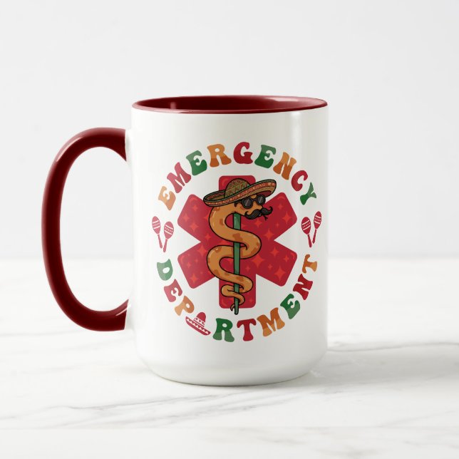Mug Infirmière de fête du service des urgences pour le (Gauche)