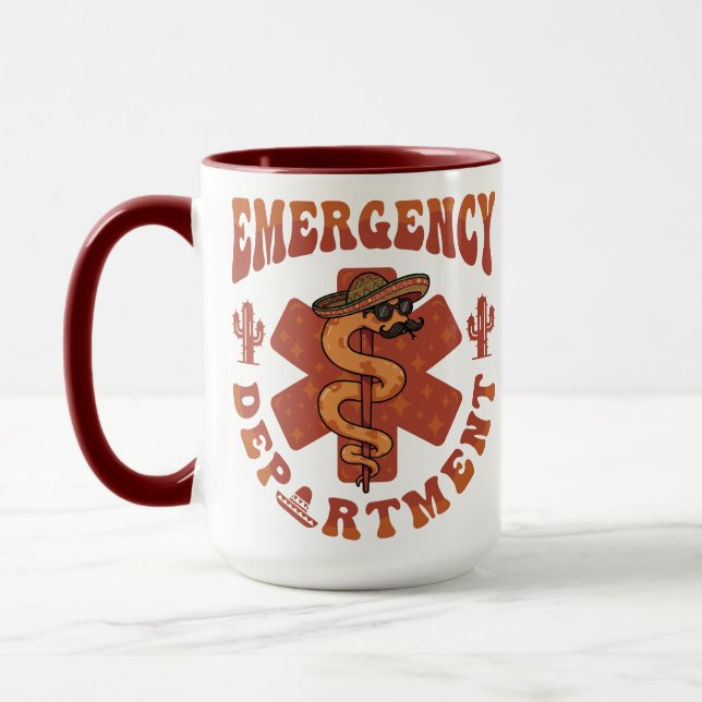 Mug Infirmière de la fête du département d'urgence de  (Gauche)