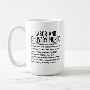 Mug Infirmière de la main-d'oeuvre et de l'accouchemen